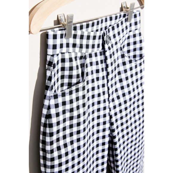 NWT Free People Florence Crop Flare / Gingham - Picture 3 of 5